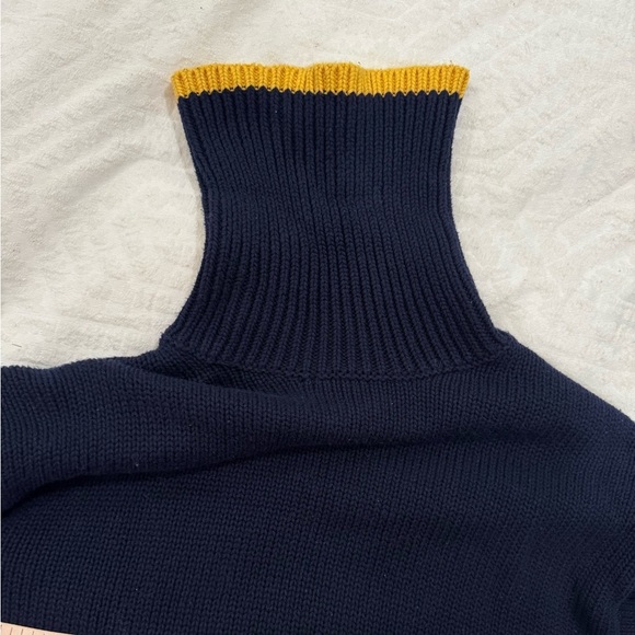 Polo Ralph Lauren Striped Turtleneck Sweater Navy Blue, Red & Yellow cotton - Picture 6 of 9